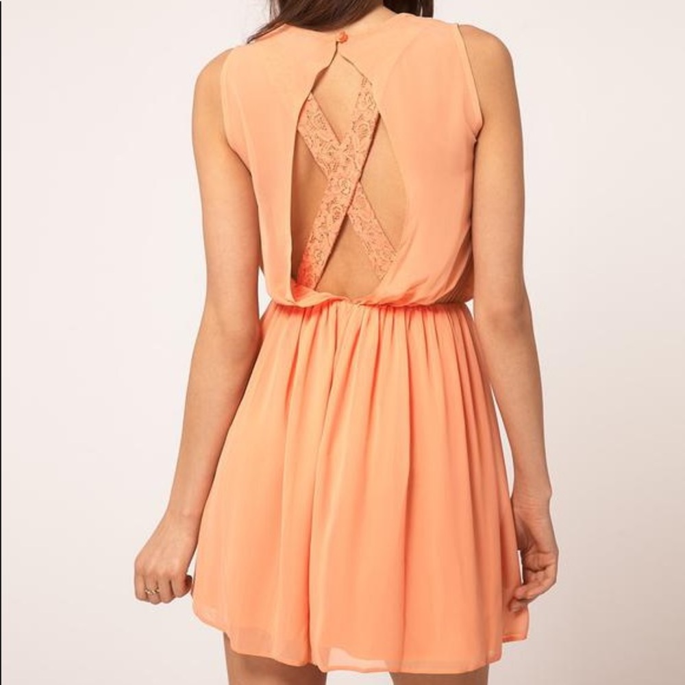 asos orange backless dress | Dresses | Asos Lace Open Back Skater Sz 2 Wedding Gowns 11 Things You Wore Primary color:Blue The ASOS DESIGN pleated